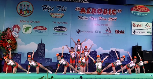 Kết quả tham gia Giải Aerobic khối Mẫu giáo toàn thành - Hè 2017
